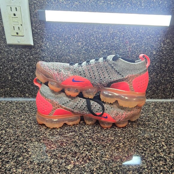 Nike Air VaporMax 2 Flyknit Shoes Womens 8 Sneakers Ultramarine Pink 942843-104 - Picture 2 of 12